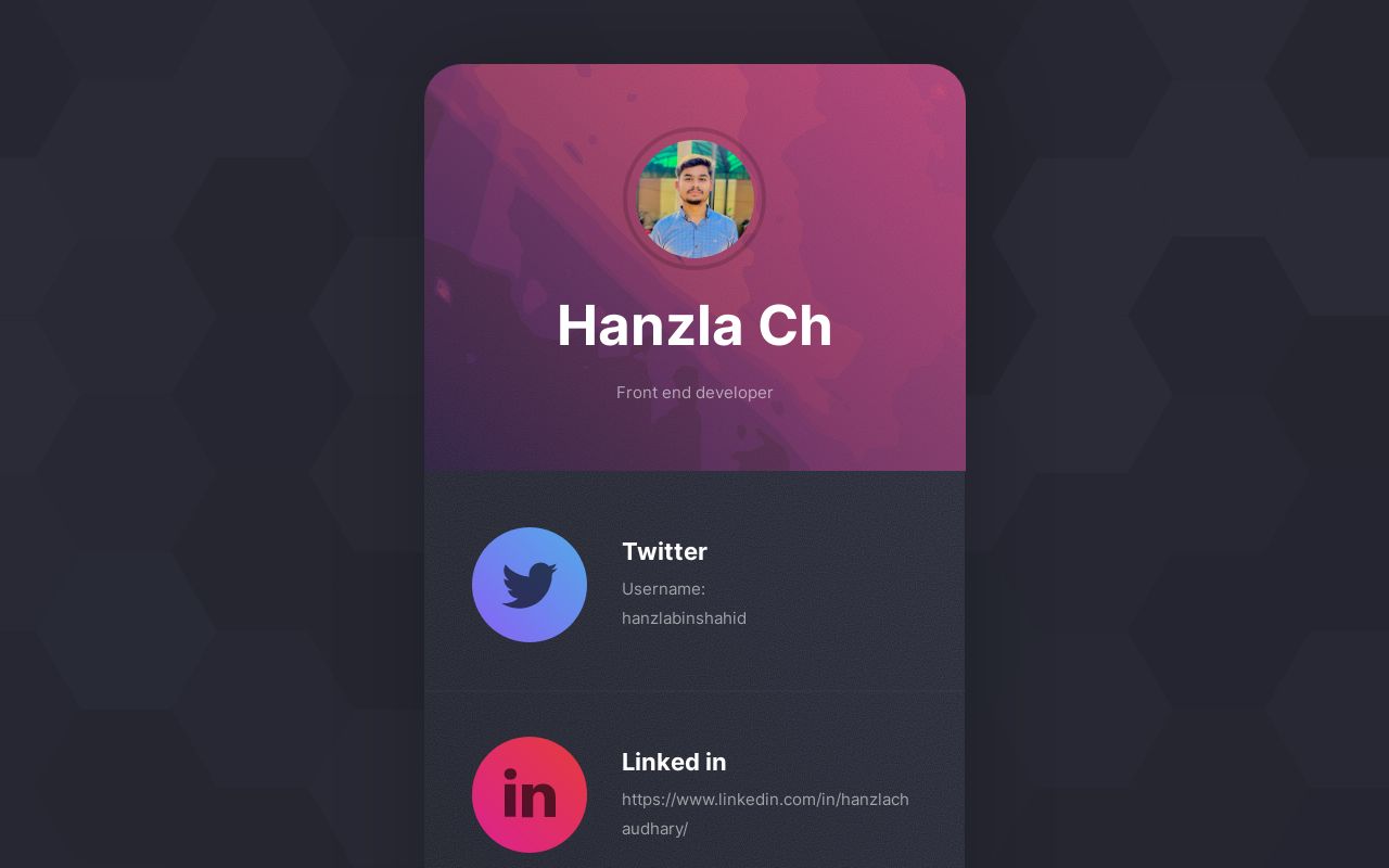 Carrd profile picture for @hanzla